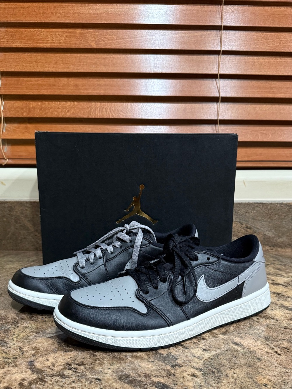 Nike Golf Grey and Black Jordans